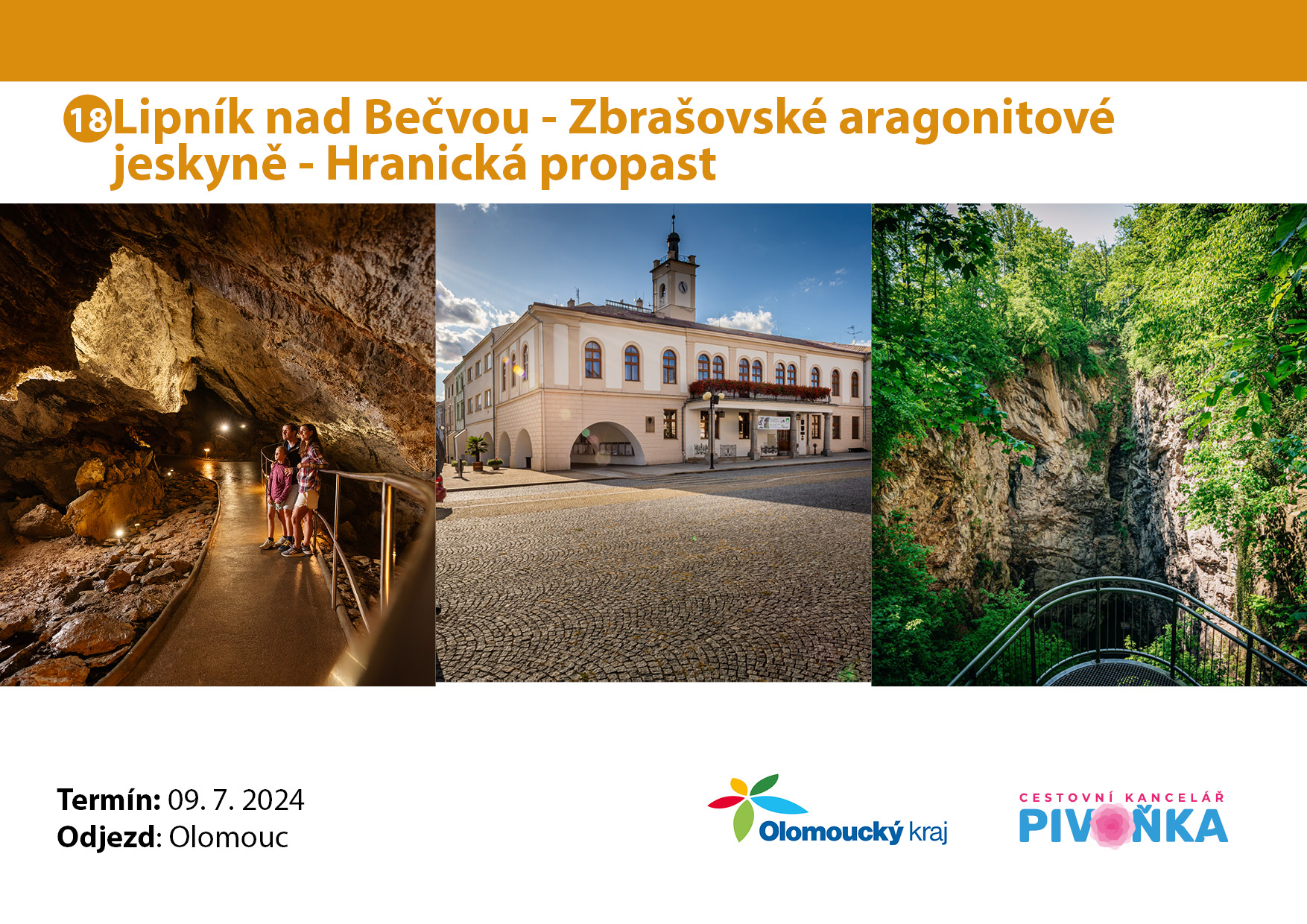 Lipník a návštěva jeskyní 9.7.2024