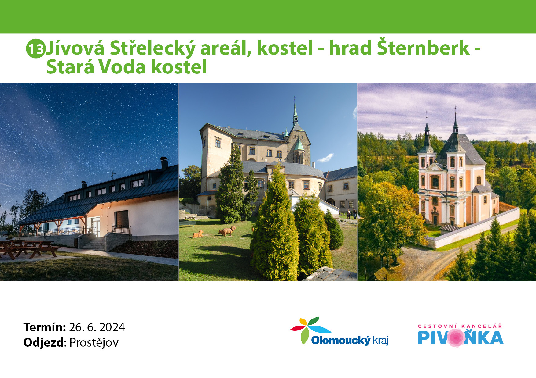 Jívová - Hrad Šternberk - Stará Voda