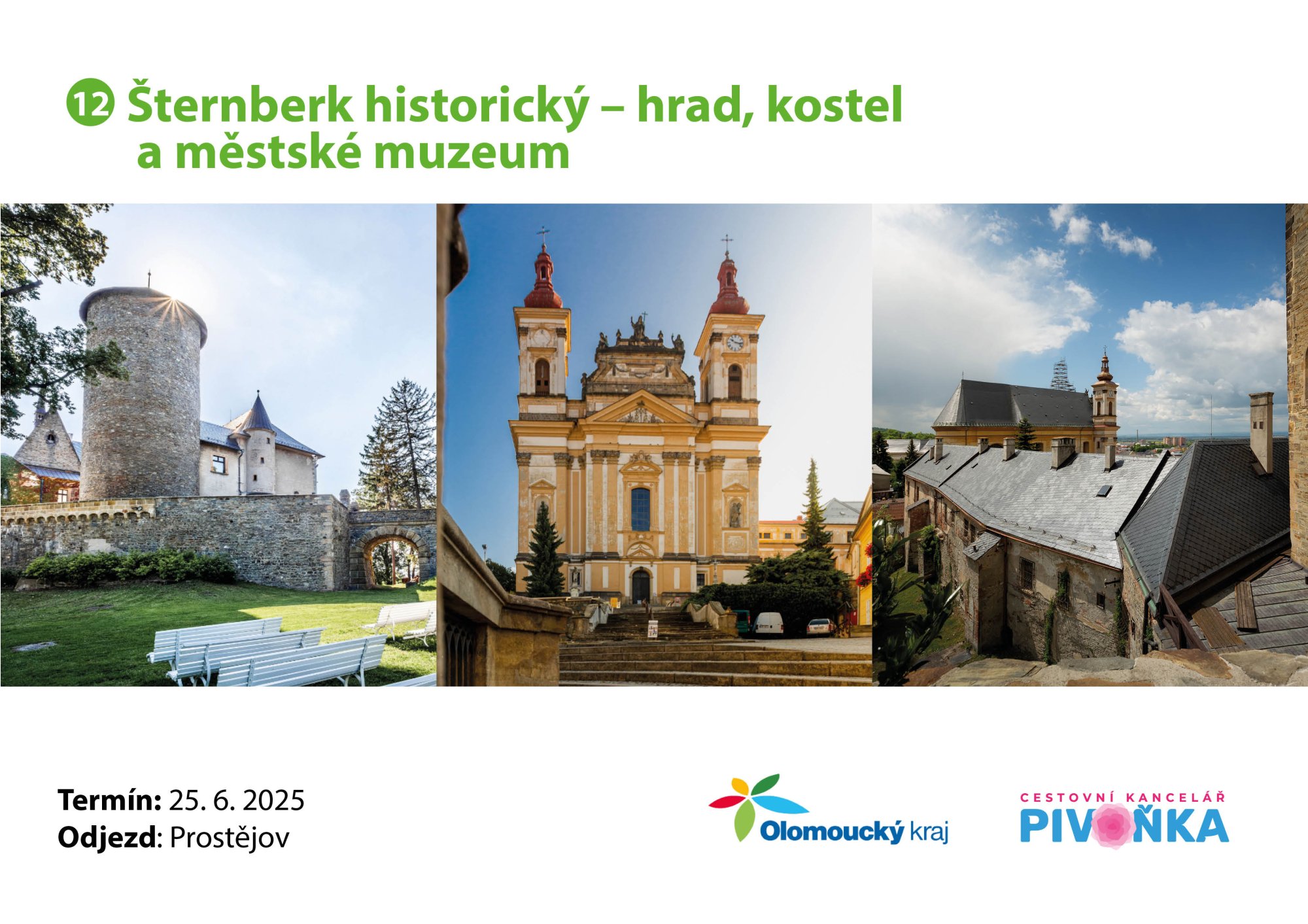 Pozdrav z výletu č. 12 – Šternberk historický – hrad, kostel a městské muzeum