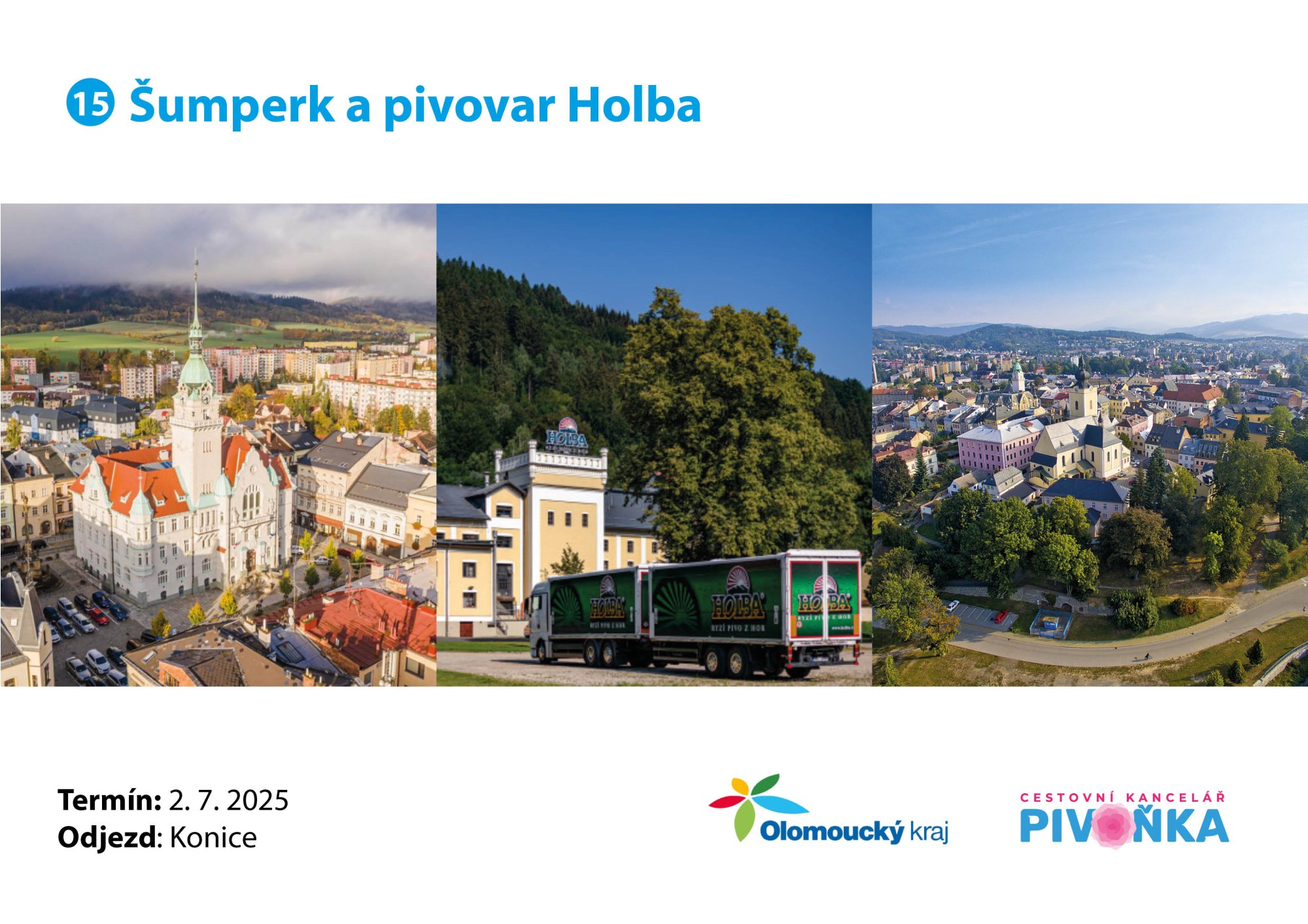 Pozdrav z výletu č. 15 – Šumperk a pivovar HOLBA