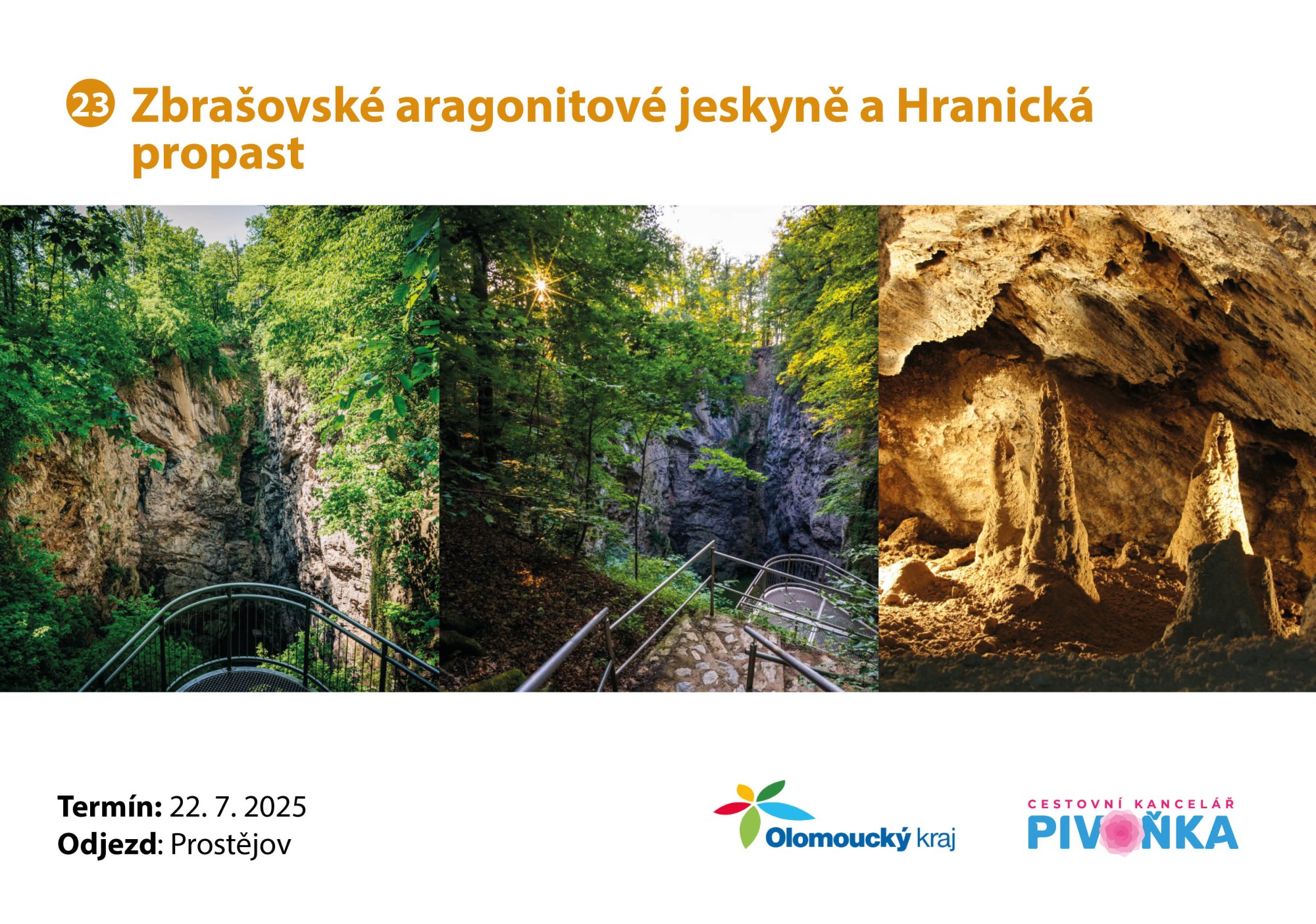 Pozdrav z výletu č. 23 – Zbrašovské aragonitové jeskyně a Hranická propast