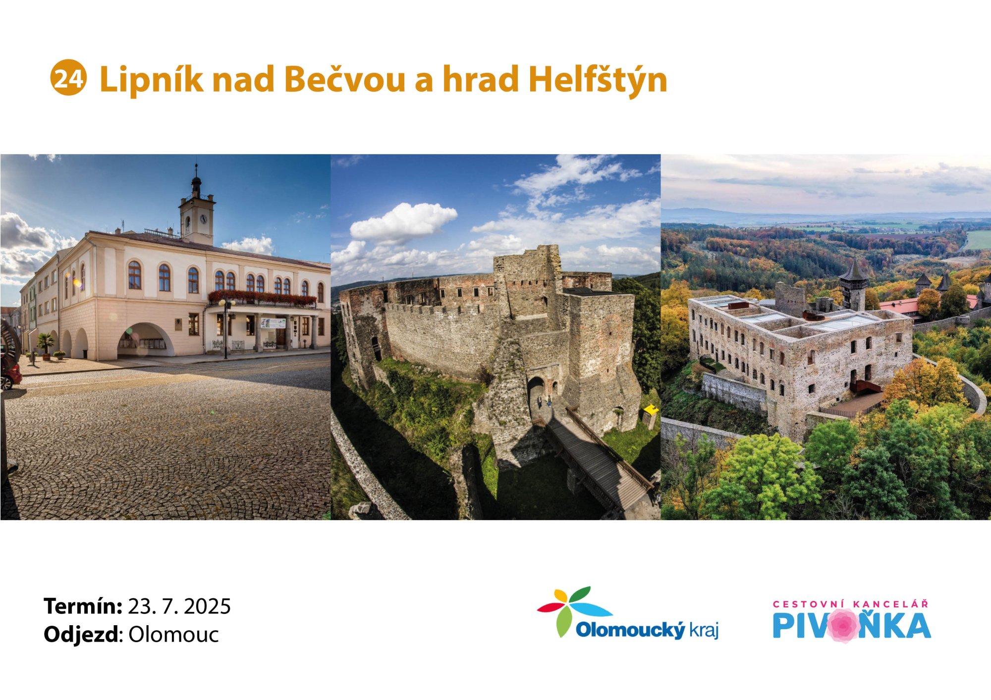 Pozdrav z výletu č. 24 – Lipník nad Bečvou a hrad Helfštýn