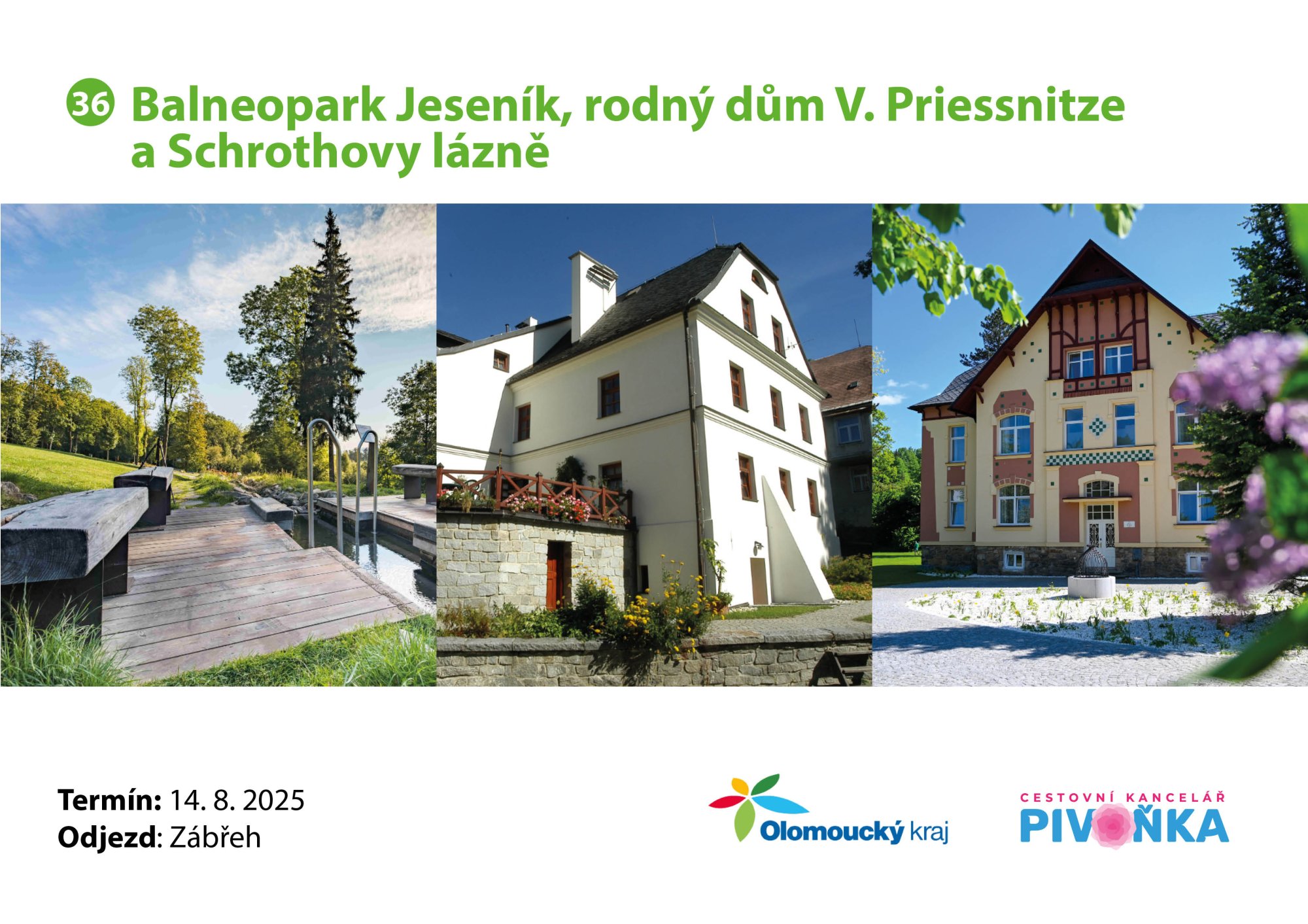 Pozdrav z výletu č. 36 – Balneopark Jeseník, Schrothovy lázně a Muzeum Johanna Schrotha