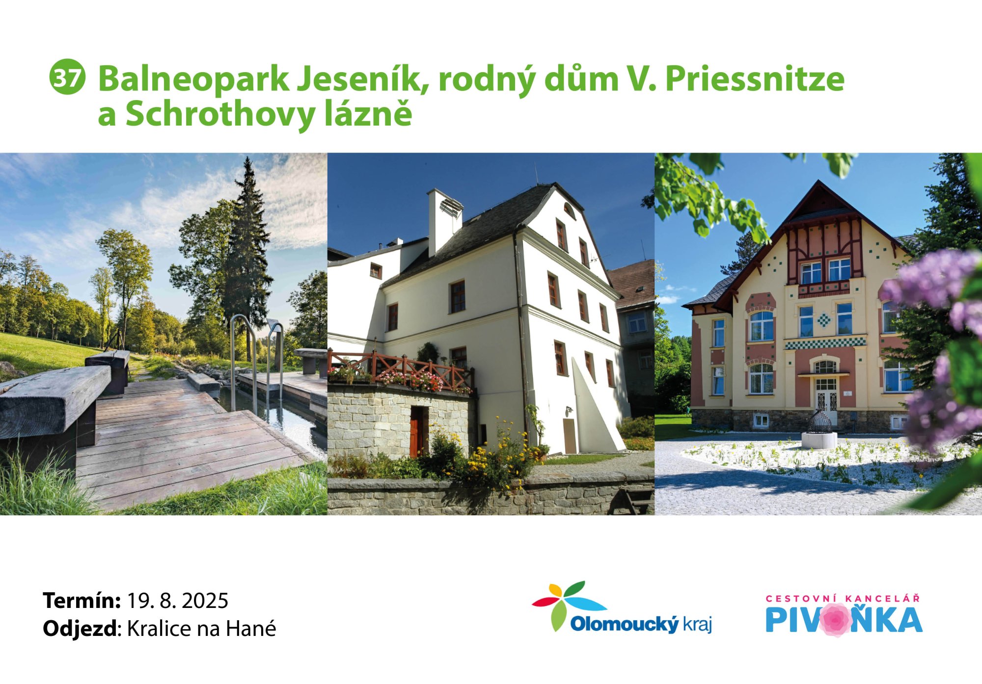 Pozdrav z výletu č. 37 – Balneopark Jeseník, Schrothovy lázně a muzeum J. Schrotha