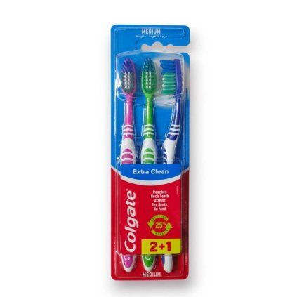 Colgate kefka Extra Clean 3ks Medium (Výber balenia Ks)