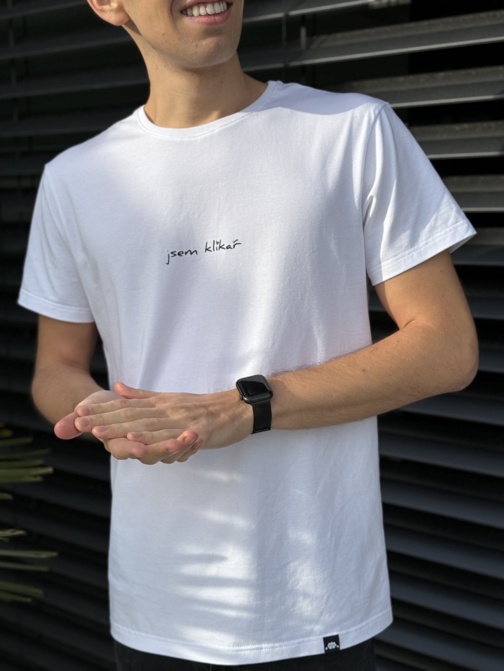 Unisex tričko "jsem klikař" bílé