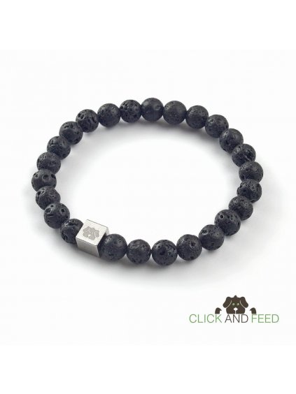 Lávový náramek Click and Feed - 8 mm