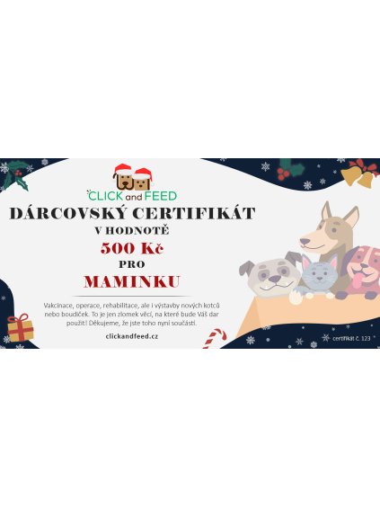 vanocni certifikat eshop novy