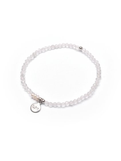 křišťálový náramek stříbro