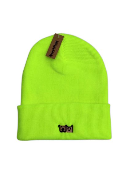 Dětská zimní čepice - neon žlutá