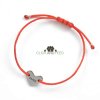 Srdíčkový náramek CLICK - červený