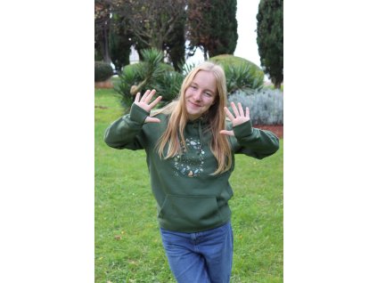 Mikina s kapucí - grafika PTÁČEK (PODZIM/ZIMA)