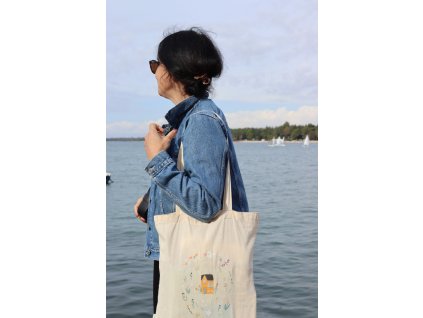 Plátěná taška s potiskem "Domeček"