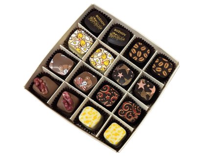 roztomile pralinky krabicka 16ks prazdna