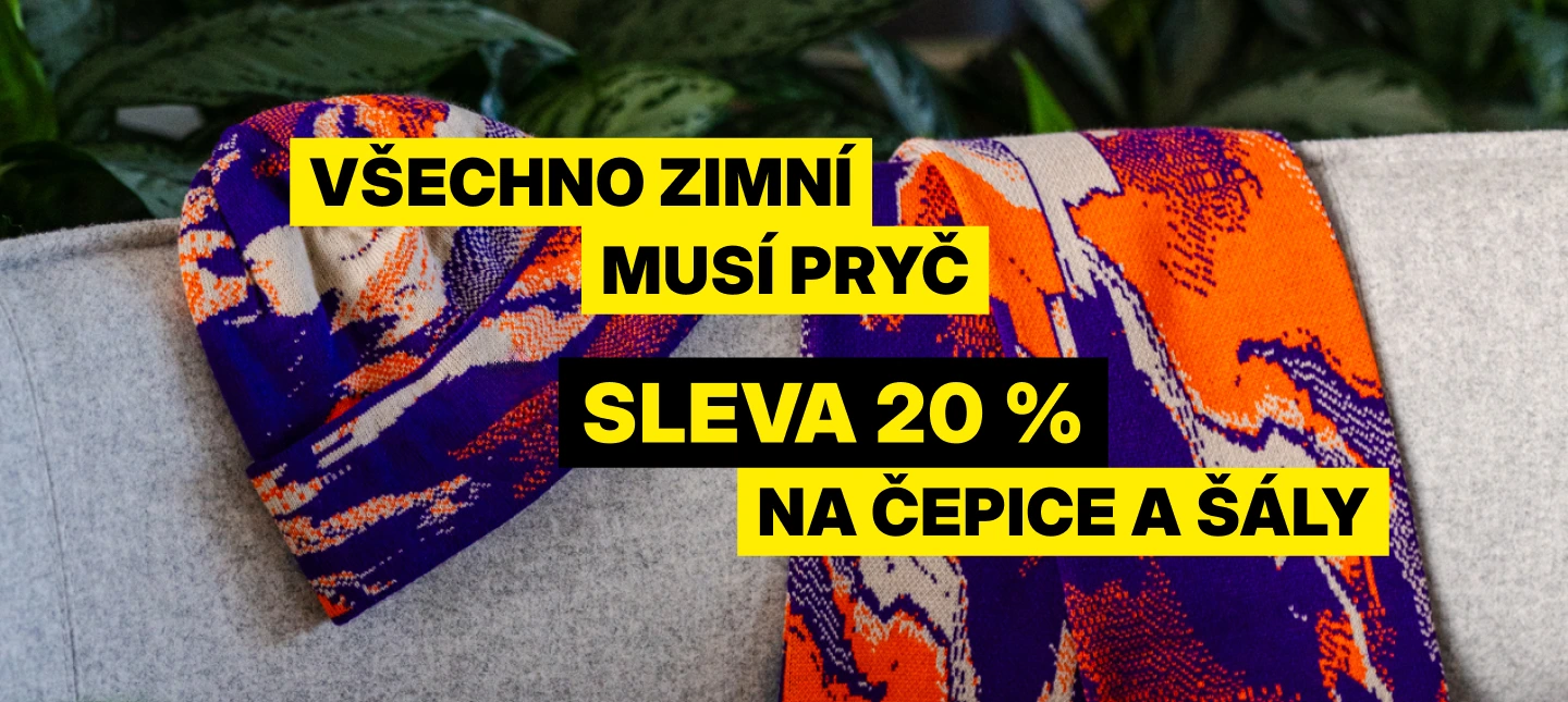 Sleva 20 % na čepice a šály