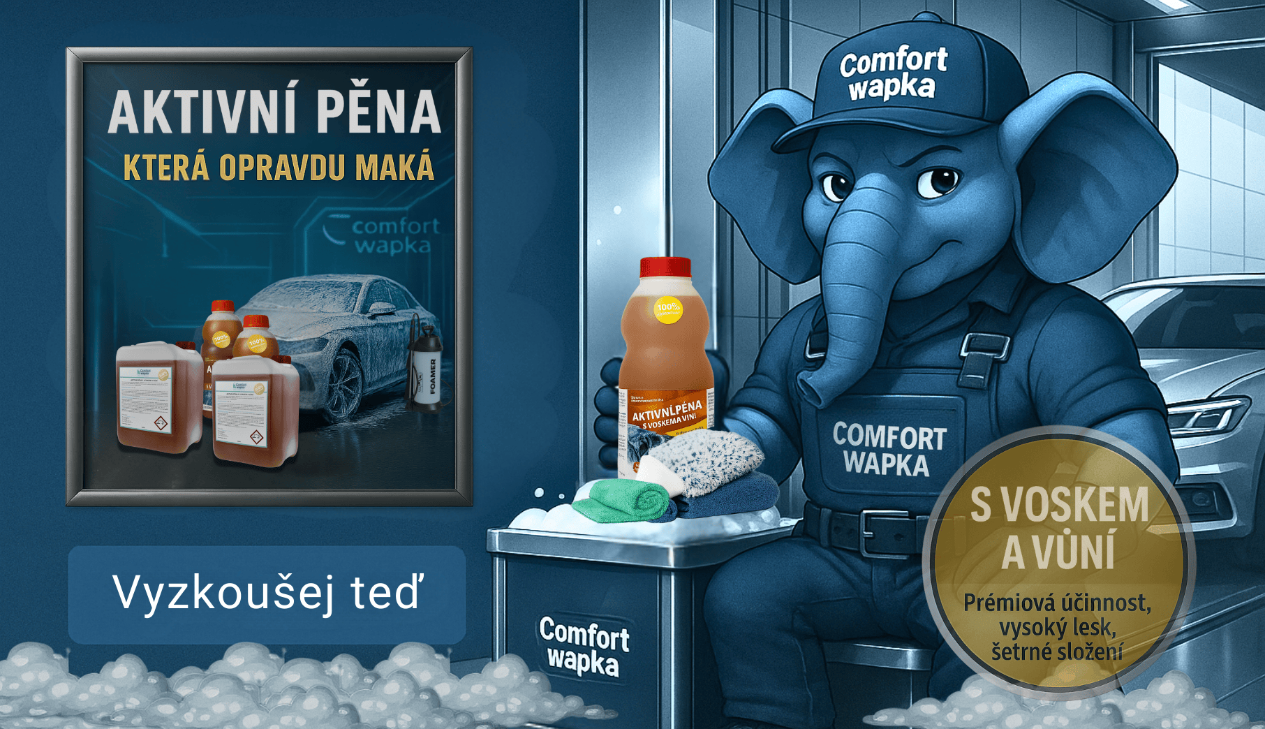 Aktivní pěna s voskem a vůní