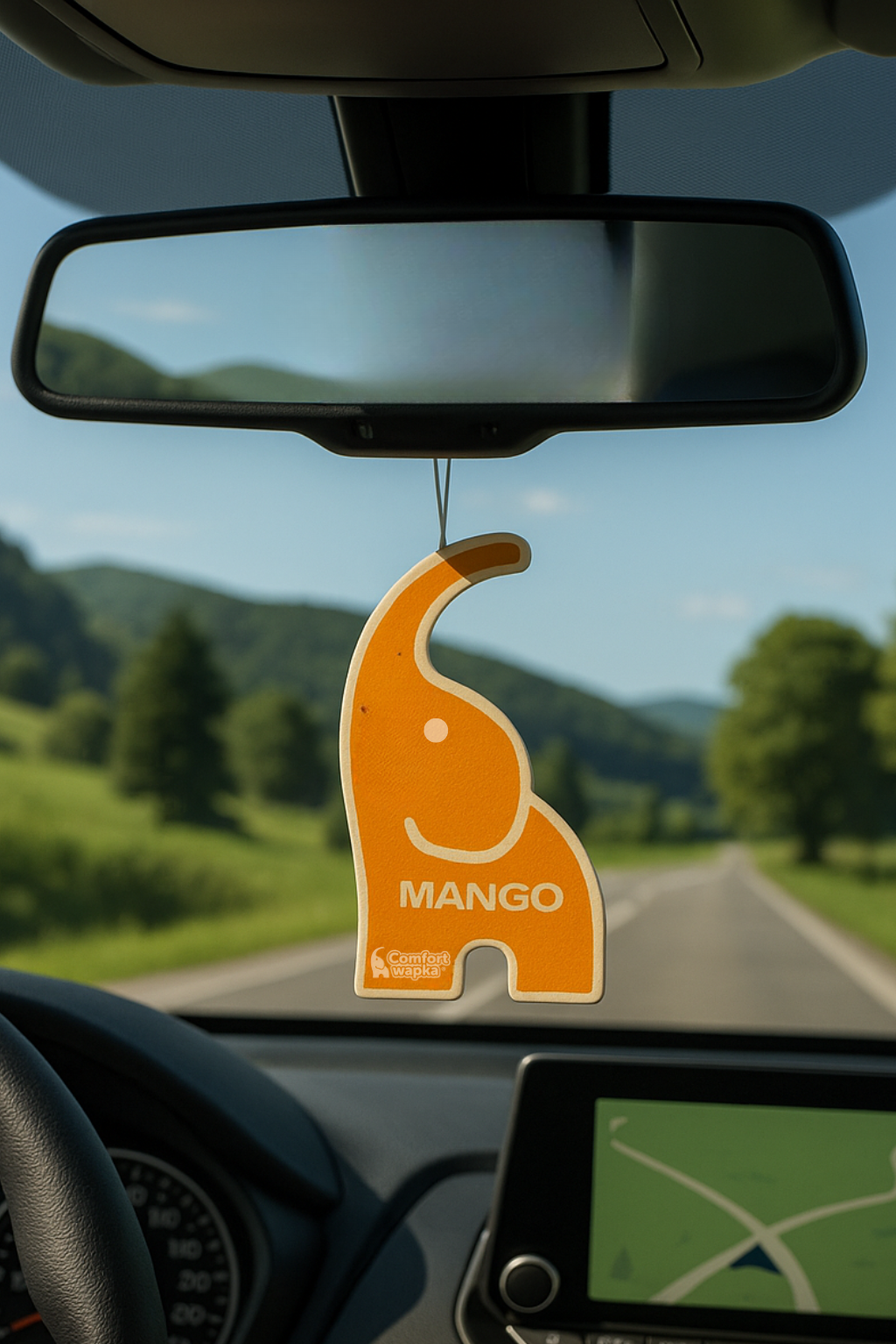 Vonný slon Comfort Wapka Mango zavěšený v automobilu