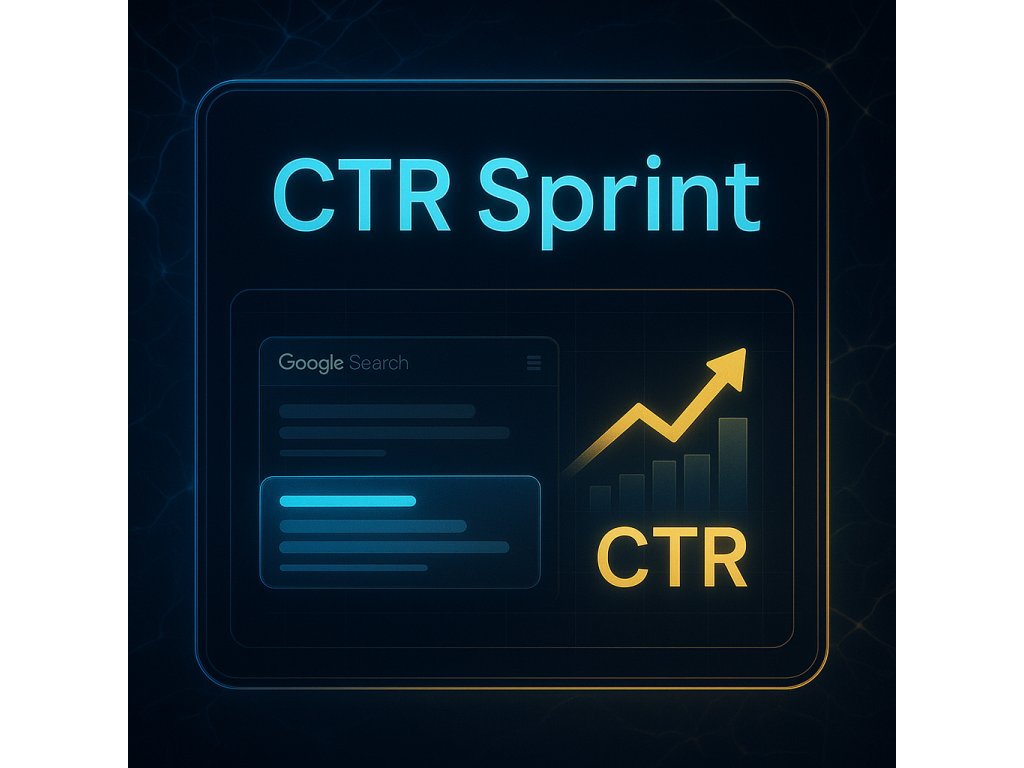 Search Console CTR Sprint – zvýšte prekliky z Googlu bez posúvania pozícií