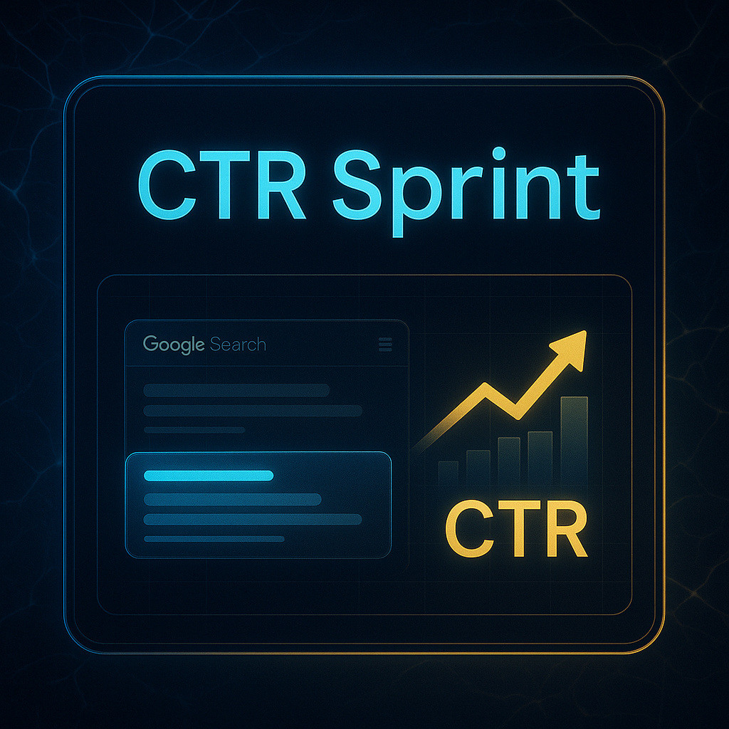 Search Console CTR Sprint – 2 týždne na zvýšenie preklikov z Googlu Služba variant: MINI