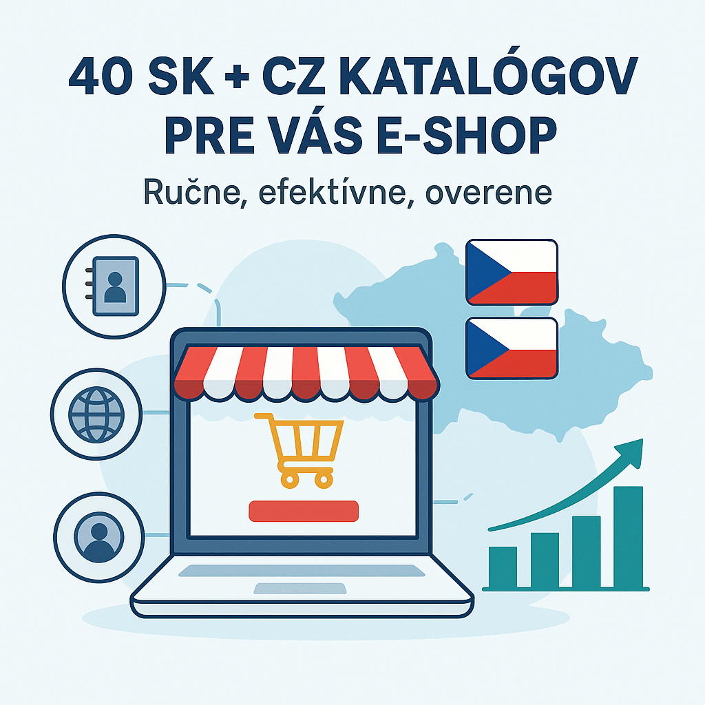 Ručná registrácia e-shopu do 40 SK a CZ katalógov pre lepšie SEO