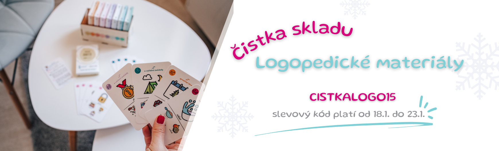 Čistka skladu logopedické materiály