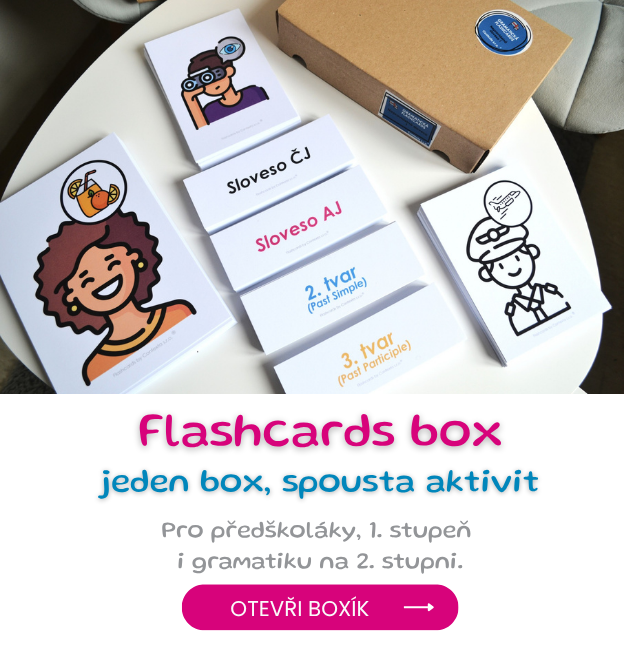 Gramatický flashcards boxík