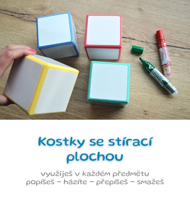 Kostky se stíratelnou plochou