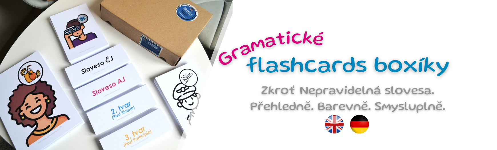 Nové Gramatické flashcards boxíky