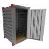Skladový kontejner 1080x1200x2200 mm – jednokřídlé dveře v boční stěně
