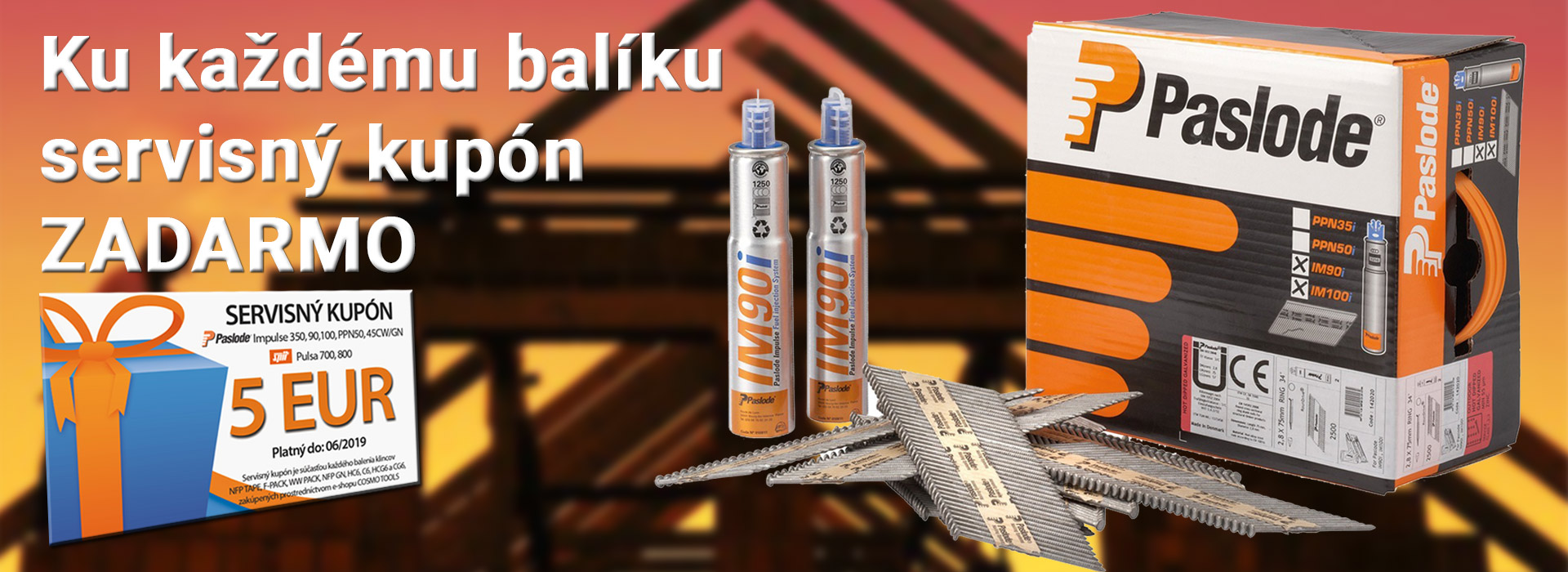 Klince Paslode F-PACK so servisnou výhodou s každým balíkom