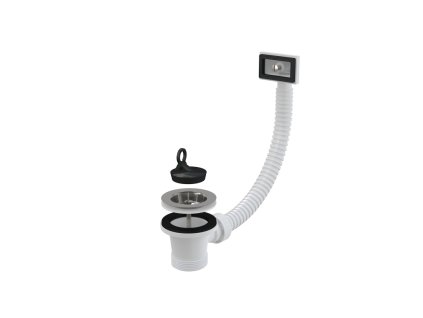 Výpust dřezová 6/4" s nerezovou mřížkou DN70 a flexi přepadem