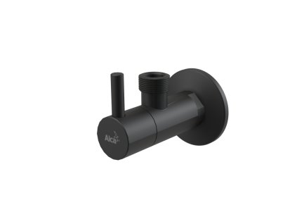 Ventil rohový s filtrem 1/2"×1/2", černá-mat