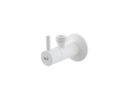 Ventil rohový s filtrem 1/2"×1/2", kulatý, bílá