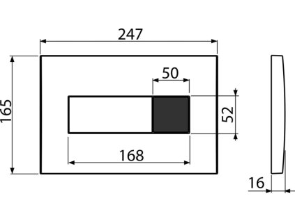 Ovládací tlačítko se senzorem pro předstěnové instalační systémy, chrom-lesk (napájení ze sítě)