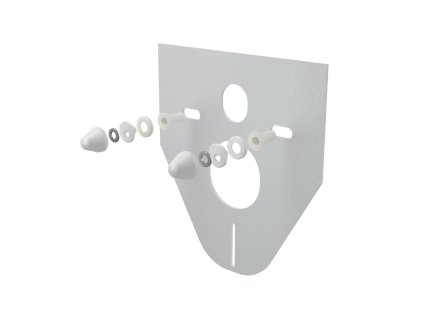 Izolační deska pro závěsné WC a bidet s příslušenstvím a krytkou (bílá)