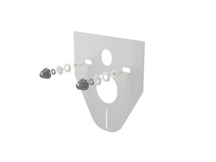 Izolační deska pro závěsné WC a bidet s příslušenstvím a krytkou (chrom)