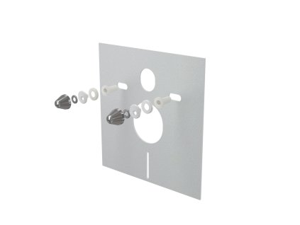 Izolační deska pro závěsné WC a bidet s příslušenstvím a krytkou (chrom)