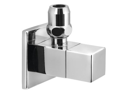 Rohový ventil s matkou, hranatý, 1/2"x3/8", chrom