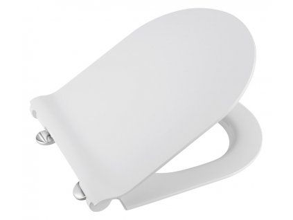 WC sedátko, SLIM, Soft Close, Quick Release, bílá/chrom