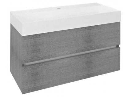 ODETTA umyvadlová skříňka 95x50x43,5cm, dub stříbrný