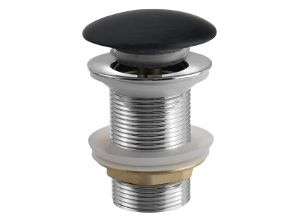 BLOK umyvadlová výpust 5/4“, click-clack, zátka černý marquin, mat