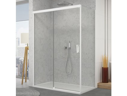 Jednodílné posuvné dveře s pevnou stěnou v rovině - pevný díl vlevo CAS2GSM20907