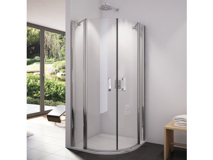 RONAL SWING-LINE Čtvrtkruh s dvoukřídlými dveřmi, rádius 500 mm SLR5010005007