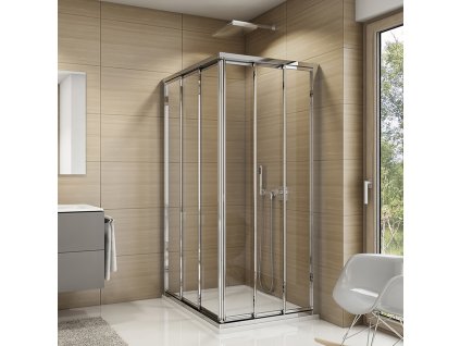 RONAL TOP-LINE Třídílné posuvné dveře - pravé / 1 strana rohového vstupu TOE3D07000151