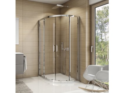 RONAL TOP-LINE Čtvrtkruh s dvoudílnými posuvnými dveřmi, rádius 550 mm TOPR551000122