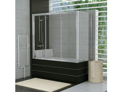 RONAL TOP-LINE Třídílné vanové dveře posuvné - blokovaná strana vlevo TOW3G18000149