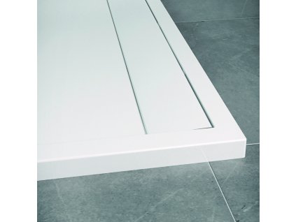 RONAL ILA sprchová vanička ILA z litého mramoru, čtverec 80x80x3 cm, bílá WIQ0800404