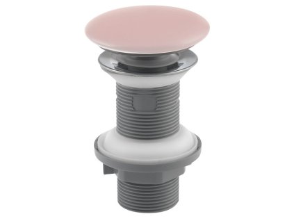Umyvadlová výpust 5/4“, click-clack, keramická zátka, 20-70mm, růžová mat Salmon