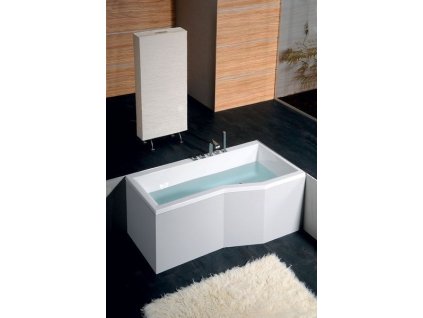 VERSYS L asymetrická vana 160x84x70x47cm, bílá