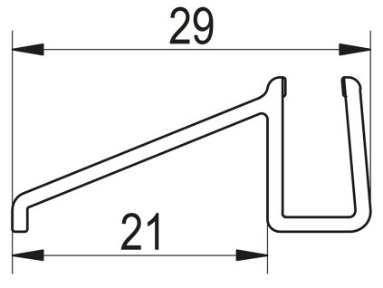 Vodorovné těsnění pro 6mm sklo, set 10 ks 51602.KD10.180